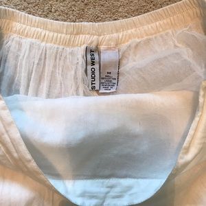 Studio West White Skirt